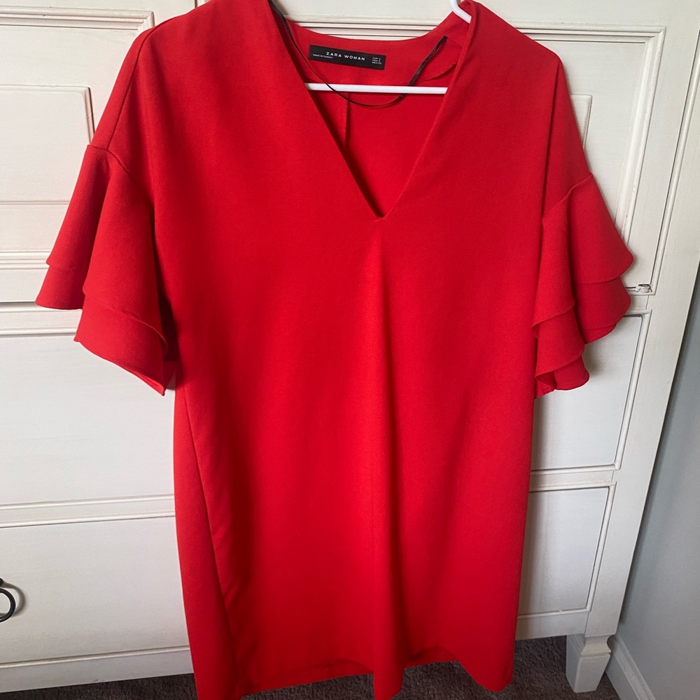 Zara red dress